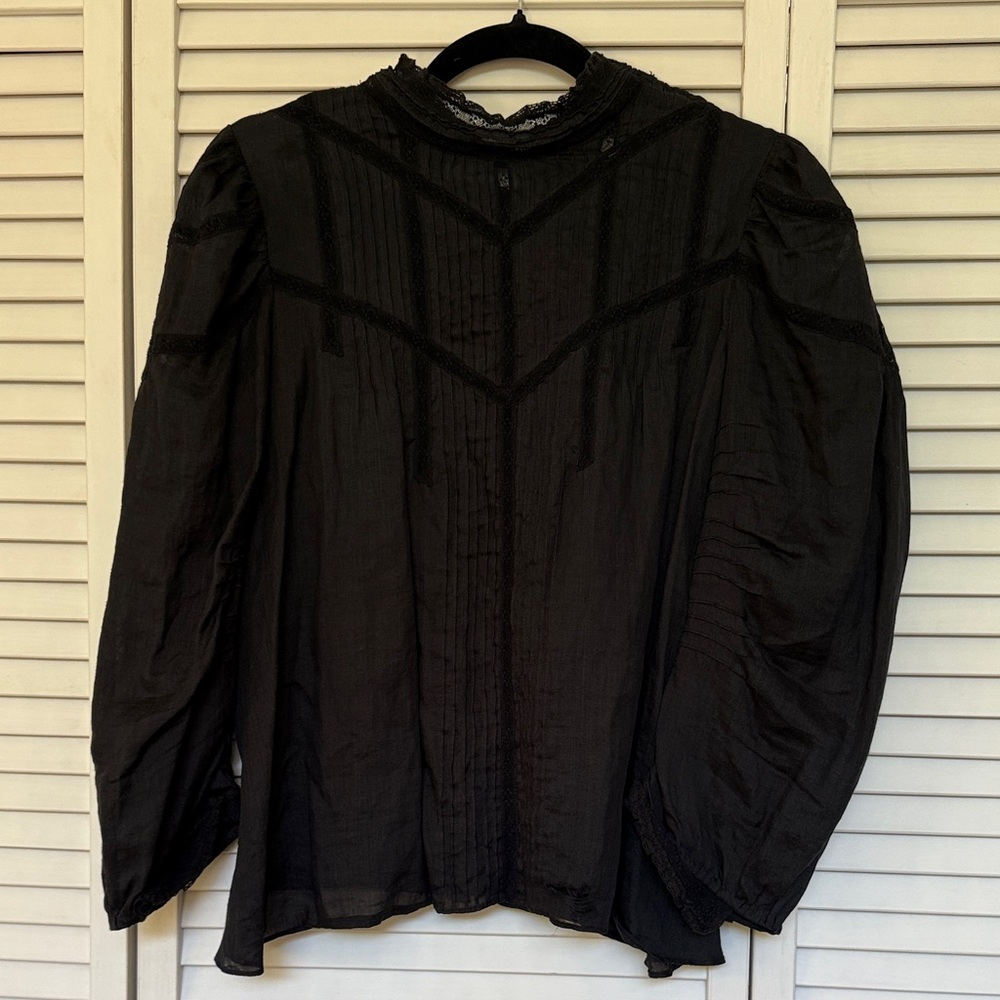 Doen Albertine Top, sz M, Black (pls read). - Picture 5 of 16